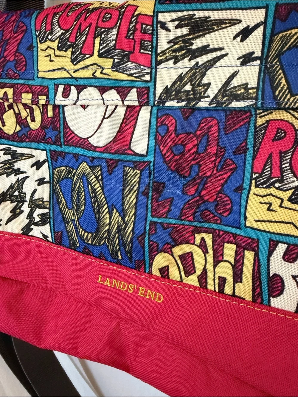 Comic Book Duffel Bag Boys Gym Sports Weekender Lands’ End
